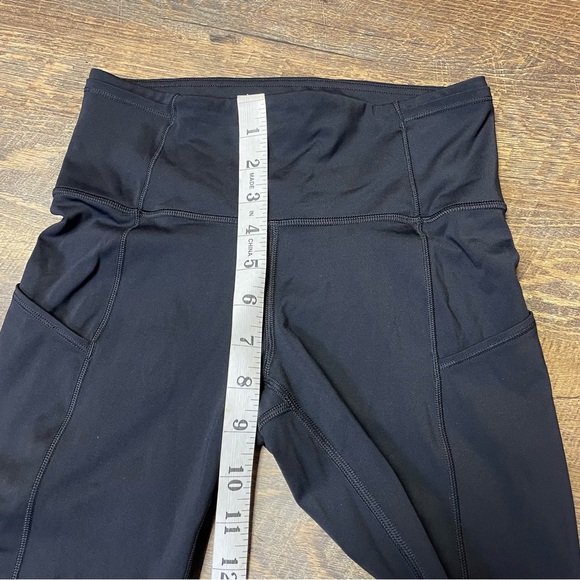 Lululemon Fast & Free Crop II *Nulux 19" Black Womens Size 4 Leggings Tights Gym - Picture 4 of 14